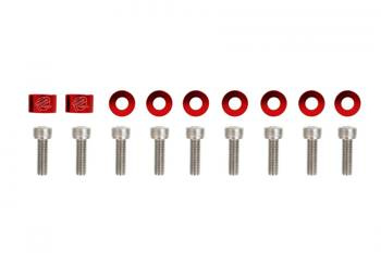 Śrubki Kolektora Głowicy Honda Civic JDM 8mm red