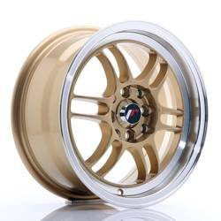 Felga aluminiowa 15" Japan Racing JR7 15x7 ET38 4x100/114 Gold w/Machined Lip