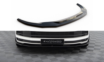 Splitter przedni Maxton V2 Volkswagen T6 (czarny połysk)
