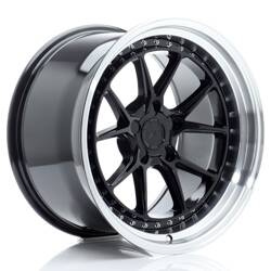 Felga aluminiowa 18" Japan Racing JR39 18x10,5 ET15-22 5H BLANK Glossy Black w/Machined Lip