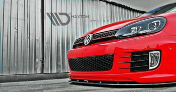 Splitter przedni Maxton Volkswagen Golf MK6 (do zderzaka przedniego 35th) V2 (czarny połysk)