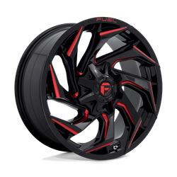 Felga aluminiowa 20" Fuel Reaction 20x9 ET20 8x170 Gloss Black Milled With Red Tint