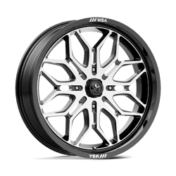 Felga aluminiowa 20" MSA Offroad Wheels M47 SNIPER 20x7 ET10 4x156 Gloss Black Machined