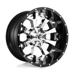 Felga aluminiowa 20" Fuel D246 ASSAULT 20x10 ET-18 8x165,1 Chrome Plated Gloss Black Lip