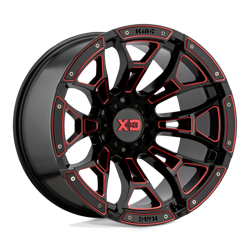 Felga aluminiowa 20" XD Boneyard 20x10 ET-18 5x127 Gloss Black Milled With Red Tint