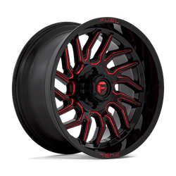 Felga aluminiowa 20" Fuel D808 HURRICANE 20x10 ET-18 6x139,7 Gloss Black Milled Red Tint