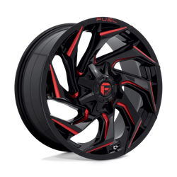 Felga aluminiowa 20" Fuel Reaction 20x9 ET20 8x165,1 Gloss Black Milled With Red Tint