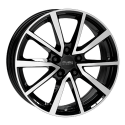 Felga aluminiowa 16" Anzio Vec 16x6,5 ET45 5x108 Czarny front polerowany