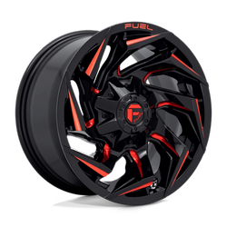 Felga aluminiowa 20" Fuel Reaction 20x10 ET-18 6x135/139,7 Gloss Black Milled With Red Tint