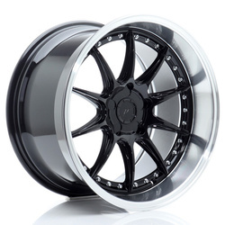 Felga aluminiowa 18" Japan Racing JR41 18x10,5 ET15-25 5H BLANK Glossy Black w/Machined Lip