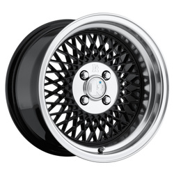 Felga aluminiowa 15" Klutch Wheels SL1 15x8,5 ET17 4x100 Gloss Black w/ Machined Lip