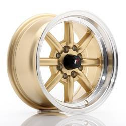 Felga aluminiowa 14" Japan Racing JR19 14x7 ET0 4x100/114 Gold w/Machined Lip