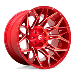 Felga aluminiowa 22" Fuel Twitch 22x12 ET-44 5x139,7/150 Candy Red Milled