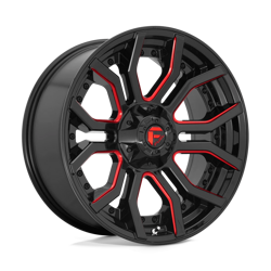 Felga aluminiowa 22" Fuel Rage 22x10 ET-18 5x127/139,7 Gloss Black Red Tinted Clear