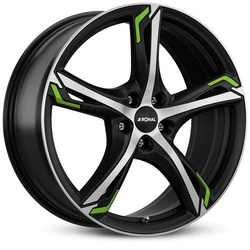 Felga aluminiowa 17" Ronal R62 green 17x7,5 ET42 5x100 Jetblack-Matt-Frontkopiert