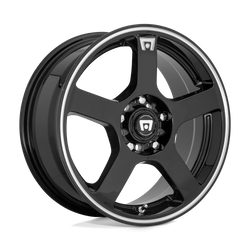 Felga aluminiowa 16" Motegi Fs5 16x7 ET40 5x112/114,3 Gloss Black Machined Flange