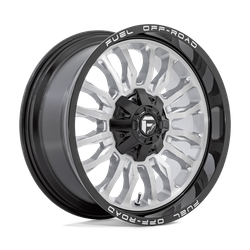 Felga aluminiowa 20" Fuel Arc 20x9 ET1 5x127/135 Silver Brushed Face With Milled Black Lip