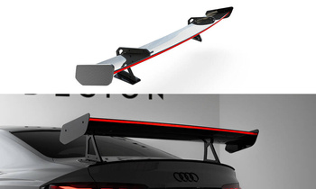 Karbonowy Spoiler Z Górnymi Mocowaniami + LED Maxton Audi A5 / A5 S-Line / S5 / RS5 Coupe F5 / F5 Facelift