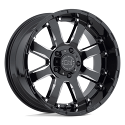 Felga aluminiowa 17" Black Rhino Sierra 17x9 ET-12 8x165,1 Gloss Black W/ Milled Spokes