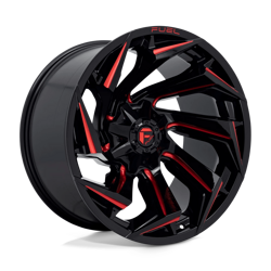 Felga aluminiowa 22" Fuel Reaction 22x12 ET-44 8x165,1 Gloss Black Milled With Red Tint