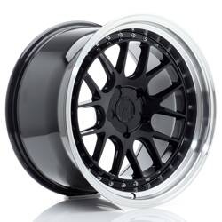 Felga aluminiowa 18" Japan Racing JR40 18x10,5 ET15-22 5H BLANK Gloss Black w/Machined Lip