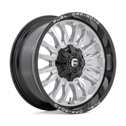 Felga aluminiowa 22" Fuel Arc 22x10 ET-18 8x180 Silver Brushed Face With Milled Black Lip