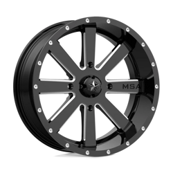 Felga aluminiowa 20" MSA Offroad Wheels M34 FLASH 20x7 ET0 4x137 Gloss Black Milled