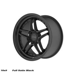 Felga aluminiowa 18" Strom DS-05 18x9 ET30 5x120 Full Satin Black w/ Black Rivets