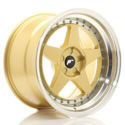 Felga aluminiowa 18" Japan Racing JR6 18x10,5 ET0-25 5H BLANK Gold w/Machined Lip