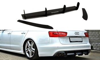 Dyfuzor Tylny i Splittery Tylne Boczne Maxton Audi A6 S-Line C7 (wydech 1x2)