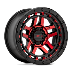 Felga aluminiowa 17" KMC Recon 17x9 ET-12 6x139,7 Gloss Black Machined With Red Tint