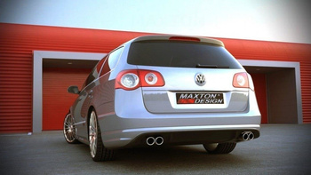 Zderzak tylny spojler Maxton VW Passat B6 ( R-Line Look ) 2 wydechy