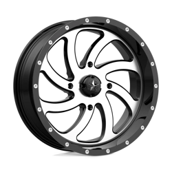 Felga aluminiowa 22" MSA Offroad Wheels M36 SWITCH 22x7 ET0 4x156 Machined Gloss Black