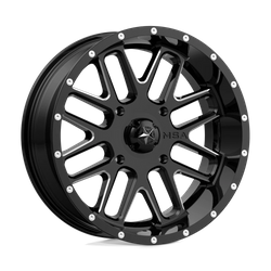 Felga aluminiowa 20" MSA Offroad Wheels M35 BANDIT 20x7 ET0 4x156 Gloss Black Milled