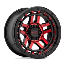 Felga aluminiowa 17" KMC Recon 17x8,5 ET18 5x127 Gloss Black Machined With Red Tint