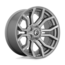 Felga aluminiowa 22" Fuel Rage Platinum 22x10 ET-18 6x135/139,7 Brushed Gun Metal Tinted Clear