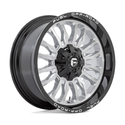 Felga aluminiowa 20" Fuel Arc 20x9 ET1 5x139,7/150 Silver Brushed Face With Milled Black Lip