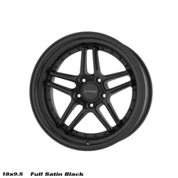 Felga aluminiowa 18" Strom DS-05 18x10,5 ET10 5x120 Full Satin Black w/ Black Rivets