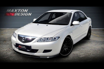 Splitter przedni Maxton Mazda 6 MK1 Przedlift 02-05 (czarny połysk)