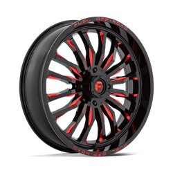 Felga aluminiowa 24" Fuel D822 ARC UTV 24x7 ET13 4x137 Gloss Black Milled Red