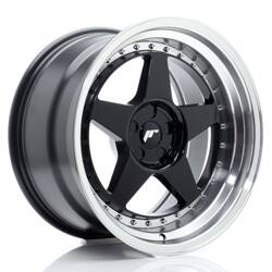 Felga aluminiowa 18" Japan Racing JR6 18x10,5 ET0-25 5H BLANK Gloss Black w/Machined Lip