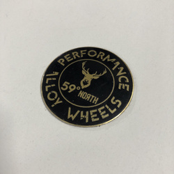 Naklejka na dekielek 59 North Wheels Black - 57mm