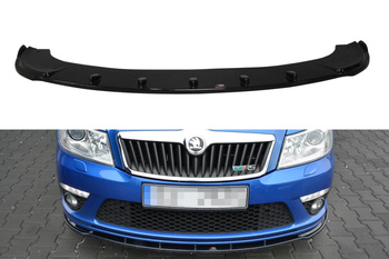 Splitter przedni Maxton V1 Skoda Octavia RS MK2 Facelift (czarny połysk)