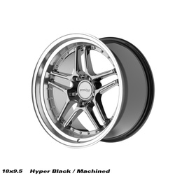 Felga aluminiowa 18" Strom DS-05 18x9,5 ET15 5x120 Hyper Black / Polished Dish