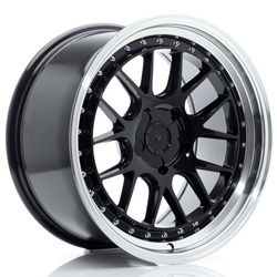 Felga aluminiowa 18" Japan Racing JR40 18x9,5 ET15-35 5H BLANK Glossy Black w/Machined Lip