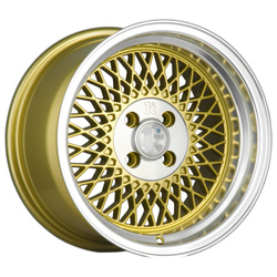 Felga aluminiowa 16" Klutch Wheels SL1 16x8 ET15 4x100 Gold w/ Machined Lip