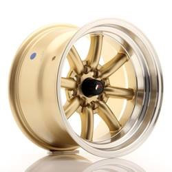 Felga aluminiowa 15" Japan Racing JR19 15x9 ET-13 4x100/114 Gold w/Machined Lip