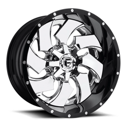 Felga aluminiowa 20" Fuel D240 CLEAVER 20x9 ET1 6x135/139,7 Chrome Plated Gloss Black Lip
