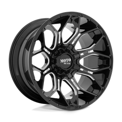Felga aluminiowa 20" Moto Metal MO808 SNIPER 20x9 ET0 8x180 Gloss Black Milled