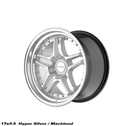 Felga aluminiowa 17" Strom DS-05 17x9,5 ET15 5x120 Hyper Silver / Polished Dish